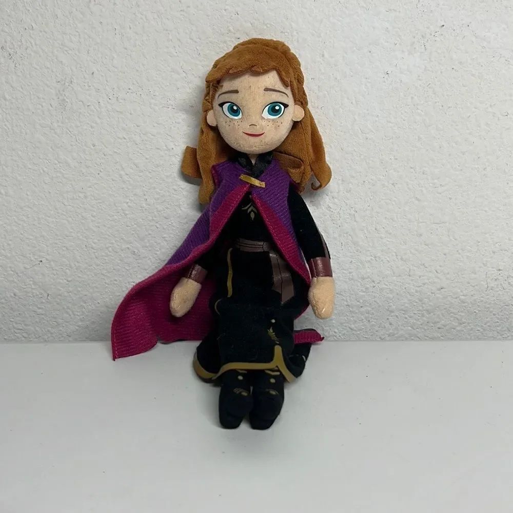 Disney Movie Frozen 10” Plush Anna Princess Doll Stuffed Toy EUC